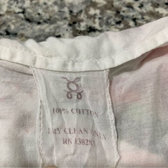 Figue Shaina Botanical Beach 100% Cotton Summer Shirtdress M - Picture 11 of 12